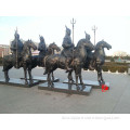 bronze soldier statues riding horse sculpture